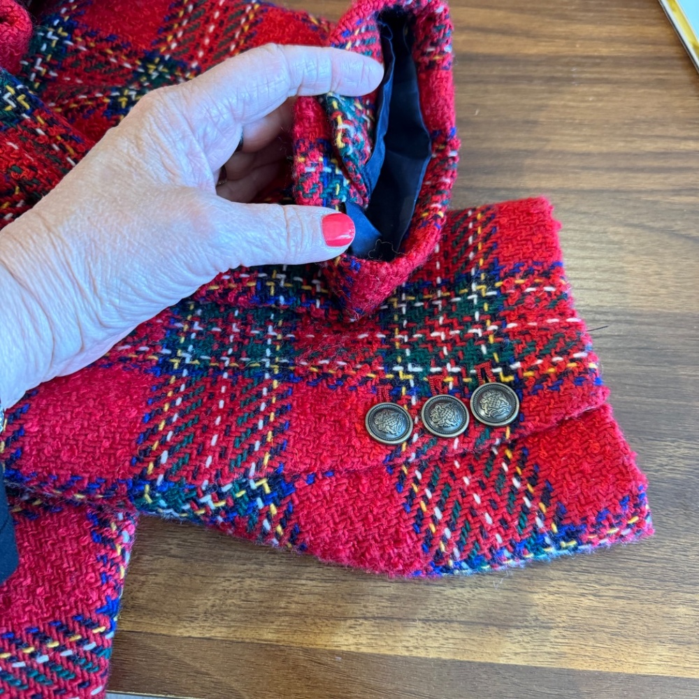 Red Plaid Talbots Blazer - Picture 7 of 7
